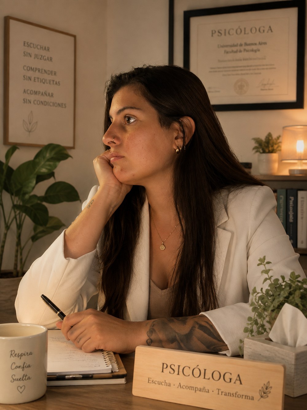 Lucía Gibert en un espacio de trabajo